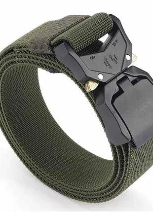 Тактичний ремінь для штанів "tactical belt" кобра 2 ( олива)1 фото