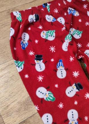 Піжамні штані з новорічним малюнком3 фото