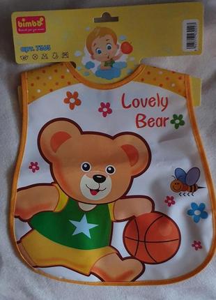 Дитячий слинявчик на липучці 40х27см