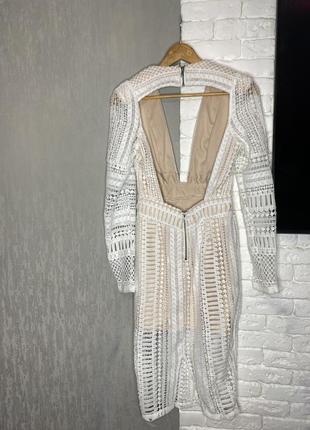 Ажурна сукня міді плаття з шикарним декольте missguided , s/m5 фото
