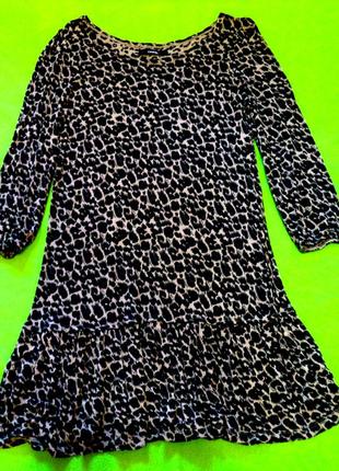 Платье леопардовое с шляркой2 фото