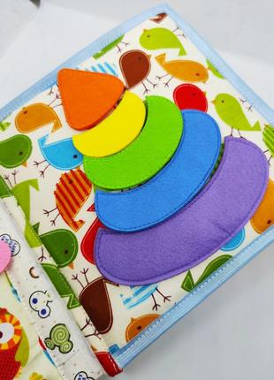 Развивающая мягкая книжка из фетра, мягкая текстильная книжка handmade