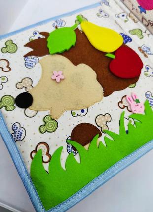 Развивающая мягкая книжка из фетра, мягкая текстильная книжка handmade