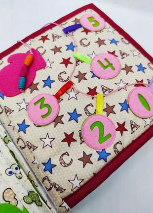 Развивающая мягкая книжка из фетра, мягкая текстильная книжка handmade