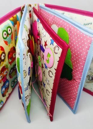 Развивающая мягкая книжка из фетра, мягкая текстильная книжка handmade