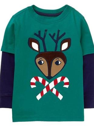 Новогодний реглан фирмы gymboree,р.3т.