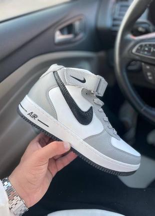 Женские зимние кроссовки с мехом nike air force 1 high