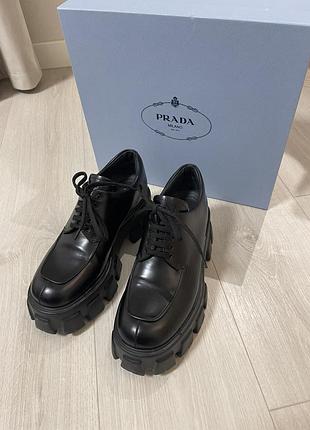 Стильні шкіряні лофери prada оригінал!!
