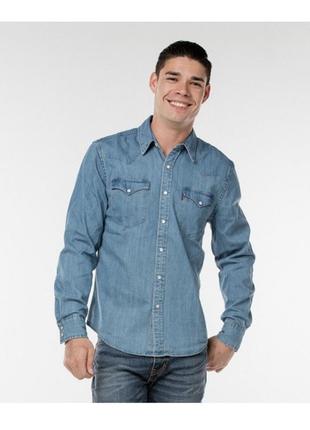 Мужская джинсовая рубашка levis овершот1 фото