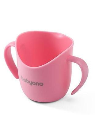 Тренувальна чашка з ручками 120мл. (рожевий) "babyono"