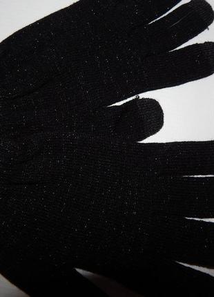 Перчатки женские трикотажные с люрексом сенсорные р.s (6) 076pgz (только в указанном размере, только 1 шт)3 фото