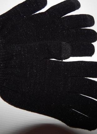 Перчатки женские трикотажные с люрексом сенсорные р.s (6) 076pgz (только в указанном размере, только 1 шт)1 фото