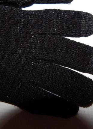 Перчатки женские трикотажные с люрексом сенсорные р.s (6) 076pgz (только в указанном размере, только 1 шт)5 фото