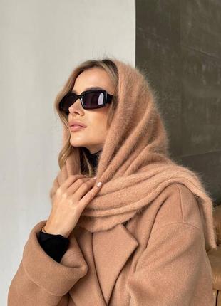 Теплая косынка платок ангора