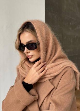 Теплая косынка платок ангора