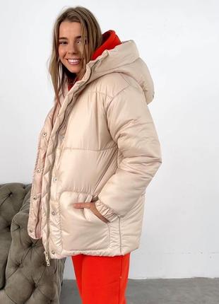 Зимняя куртка с накладными карманами2 фото