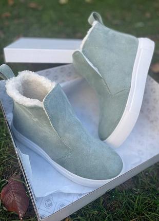 Хайтопи, натуральна замша, демі/ зима