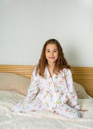 Дитяча піжама на ґудзиках, тканина фланель.6 фото