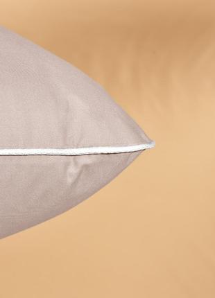 Подушка модерн з вишивкою тм ideia 45х45 см св.сірий3 фото