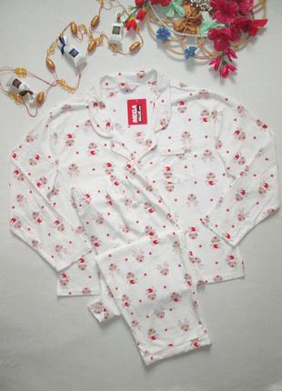 Шикарная мягкая пижама домашний костюм батал принт олени boux avenue 💜❄️💜3 фото