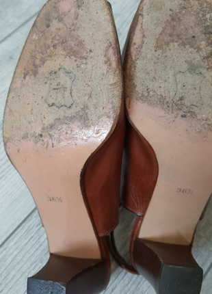 Босоножки туфли с открытой пяткой из натуральной кожи bally италия7 фото