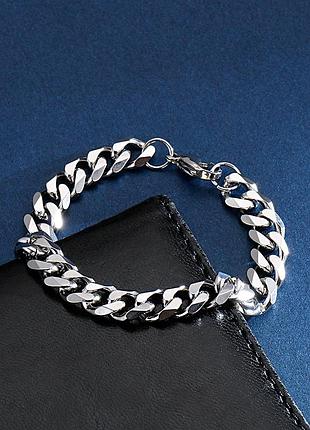 Браслет мужской из нержавеющей стали steel braiding. кубинское плетение. 9мм. разные размеры