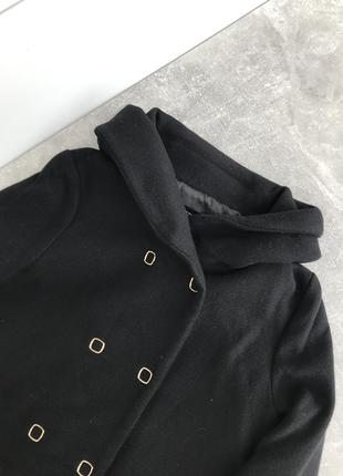 Zara вовняне пальто з каптуром2 фото