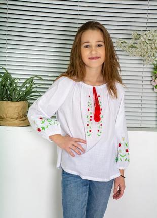 Вишиванка для дівчинки, тканина 100% хлопок.