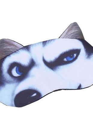 Удобная маска для сна "3d волк" повязка на глаза детская. наглазная маска женская мужская1 фото
