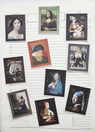 Набір #16 наліпки для скрапбукінга, репродакції, художні картини,картинки зображення марки стікери для щоденників блокнота скетча записника