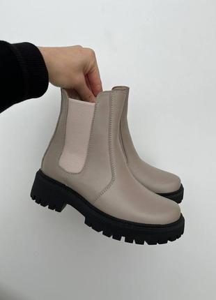 Челсі зимові шкіряні ботинки чоботи
