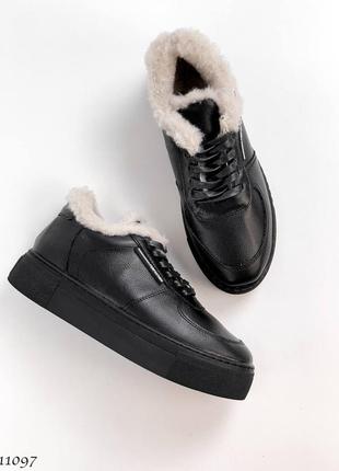 Зимові кросівки , 
колір: black, натуральна шкіра10 фото