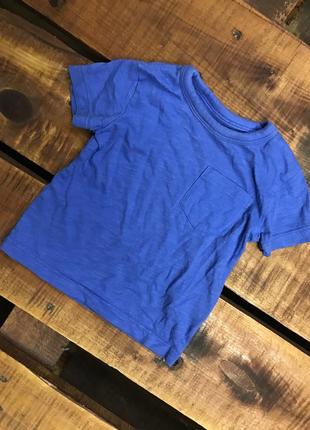 Детская хлопковая футболка next (некст 3-6 мес 62-68 см идеал оригинал синяя)