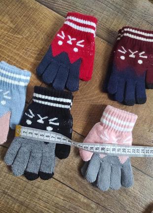 Рукавіци рукавички для дівчинки 4-6 і 6-8р перчатки для двевочки6 фото