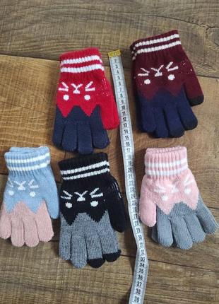 Рукавіци рукавички для дівчинки 4-6 і 6-8р перчатки для двевочки5 фото