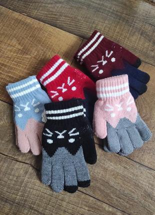 Рукавіци рукавички для дівчинки 4-6 і 6-8р перчатки для двевочки