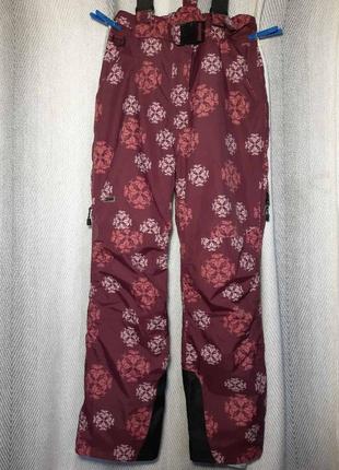 Жіночі лижні штани, напівкомбінезон із підтяжками.