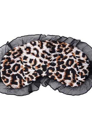 Маска для сна шелковая "sweet dreams леопардовая" повязка на глаза для женщин. наглазная маска