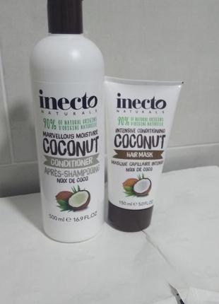 Поживний кондиціонер для волосся з маслом кокоса inecto naturals coconut conditioner 500 ml