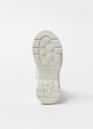 Zara зимние термо ботинки в треккинковом стиле5 фото