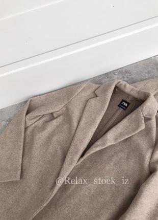 Zara пальто двубортове без підкладу га запах без застібки2 фото