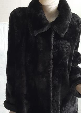Шуба вільного крою полушубок штучне хутро