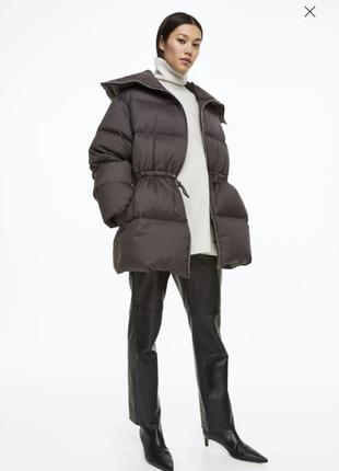 Пуховик натуральный пух куртка пуффер стёганая зима h&m premium3 фото