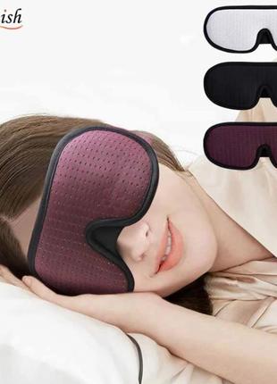 Удобная маска для сна "relax soft красная" повязка на глаза. наглазная маска женская мужская2 фото