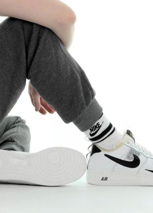 Чоловічі зимові кросівки з хутром nike air force 1 utility low white fur6 фото