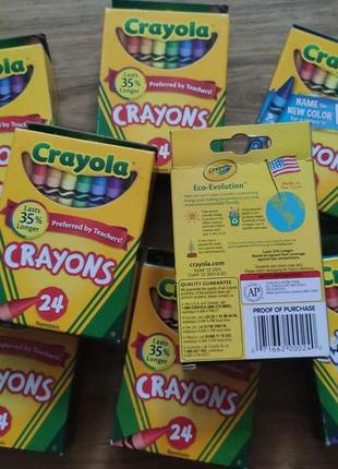 Детские восковые карандаши мелки crayola