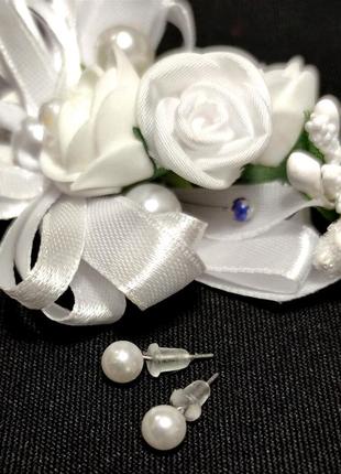 Распродажа! милые серьги сережки пусеты жемчужина fashion jewelry3 фото