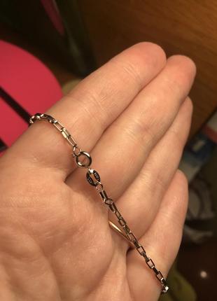 Срібний ланцюжок 45 см серебряная цепочка италия 🇮🇹2 фото