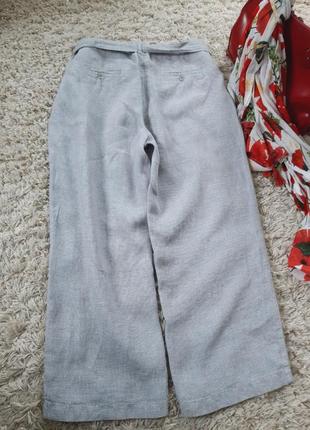Стильные широкие льняные штаны с поясом ,brax, p. 468 фото