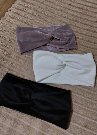 Пов'язки на голову бархатні